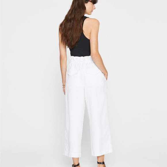 NWT - Club Monaco Anreannah Wide Leg Pant (White, Size US 4) - Picture 4 of 4